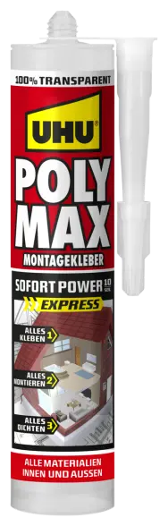 47236-Article-pack-shot-front-straight-en-665-UHU-300g-DE-PolyMaxMontagekleber10SEKSOFORTPOWERtransparent